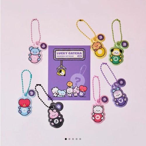 Korea Pop Store BT21 Minini Lucky Gasha PVC Random Keyring Kawaii Gifts