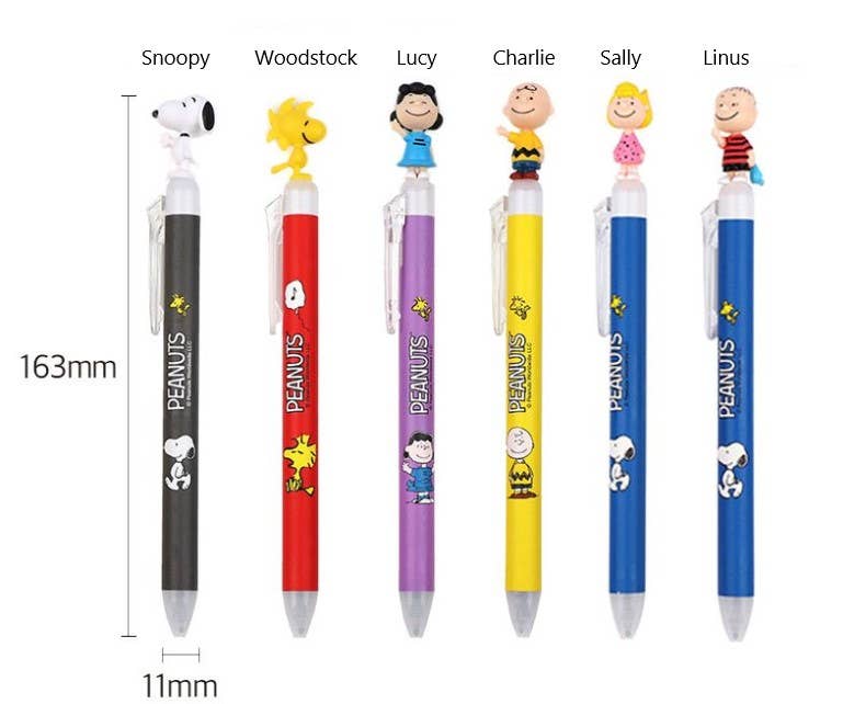 Lucia's K-Wonderland Peanuts Snoopy & Friends Figure Mascot Ball point Pen 0.5mm Kawaii Gifts