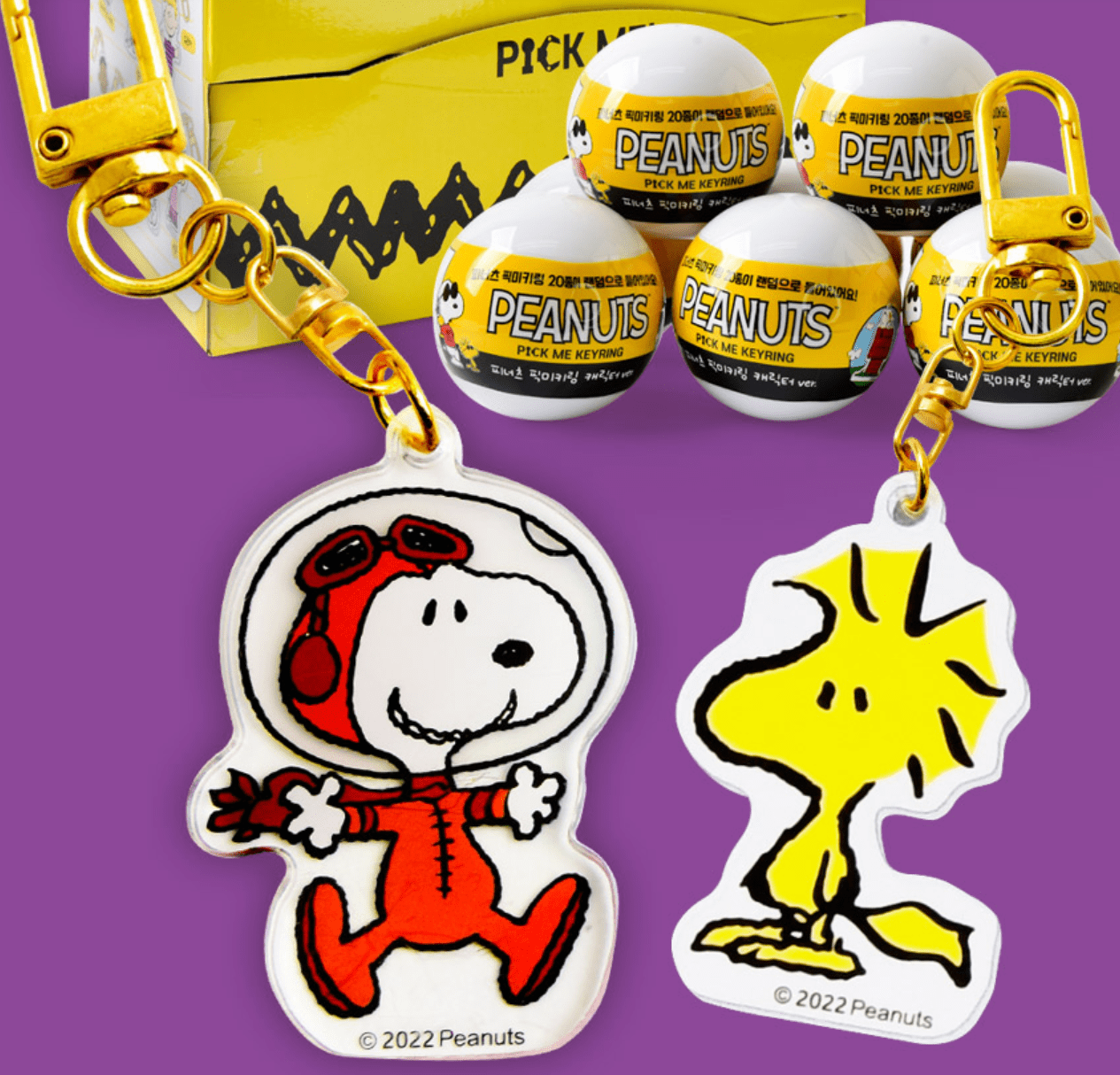 Lucia's K-Wonderland Peanuts Snoopy & Friends Random Key Chain Ring-Bag charm Kawaii Gifts