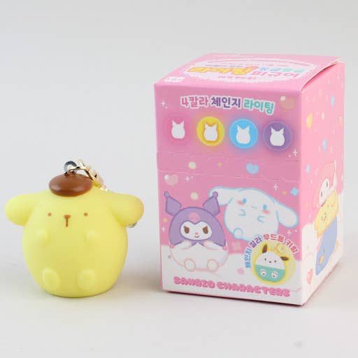 Lucia's K-Wonderland Sanrio Mood Lighting Charaters Figure Key RIng Zipper Charm Kawaii Gifts