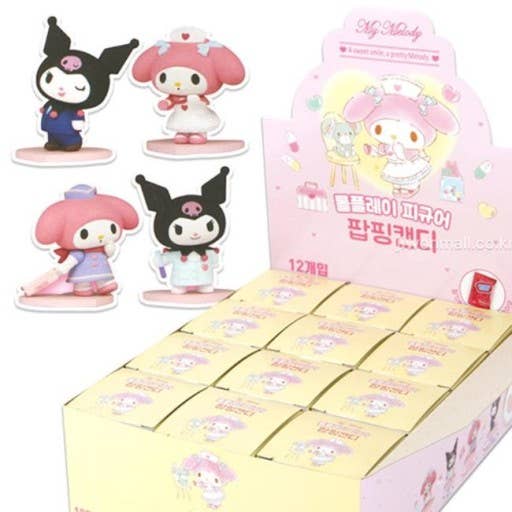 Lucia's K-Wonderland Sanrio My Melody Roll Play Figure Ramdom Box W Popping Candy Kawaii Gifts