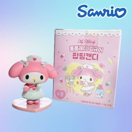 Lucia's K-Wonderland Sanrio My Melody Roll Play Figure Ramdom Box W Popping Candy Kawaii Gifts