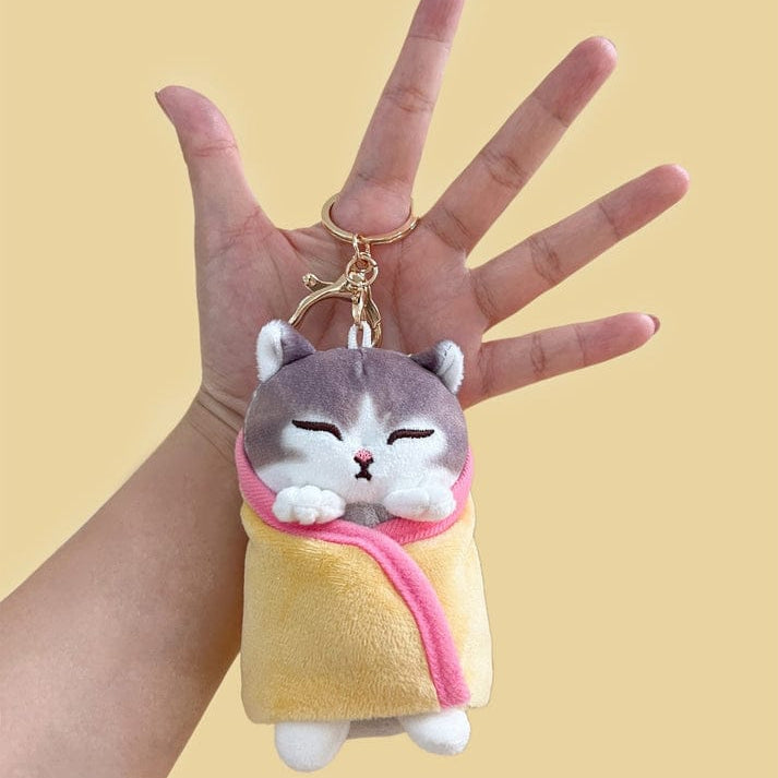 M-Funbox Mofusand 4" Kitty Burrito Plushy Bag Charm Kawaii Gifts