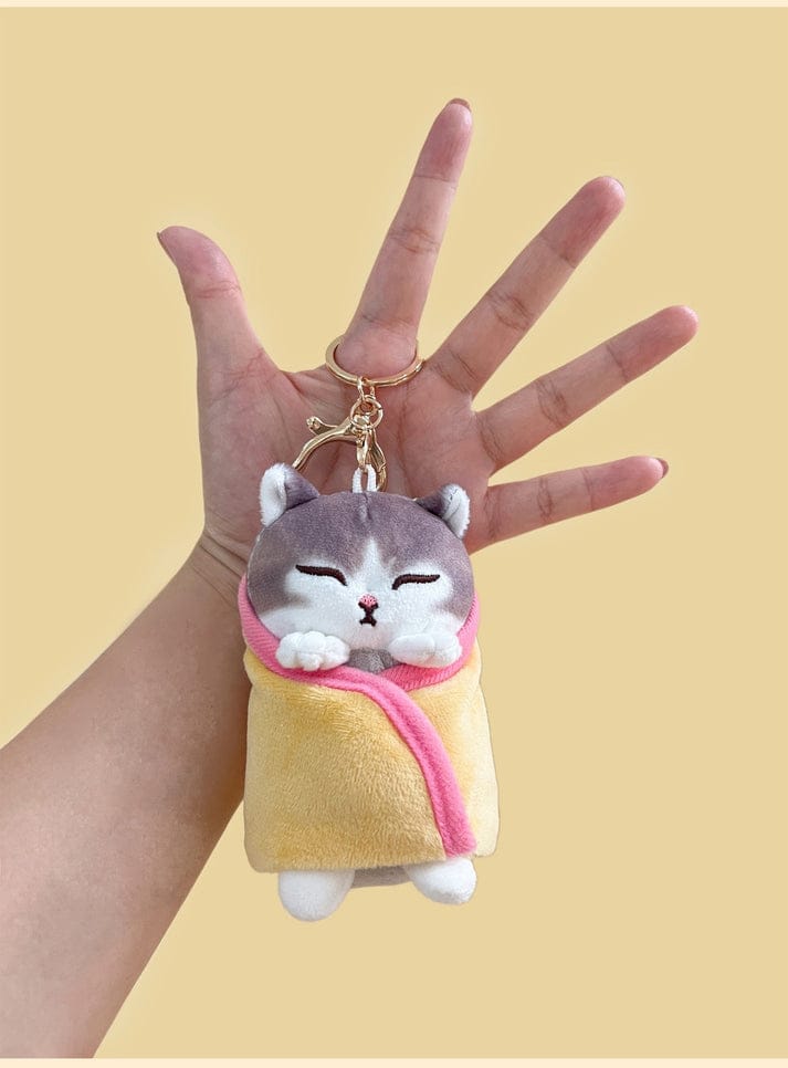 M-Funbox Mofusand 4" Kitty Burrito Plushy Bag Charm Kawaii Gifts