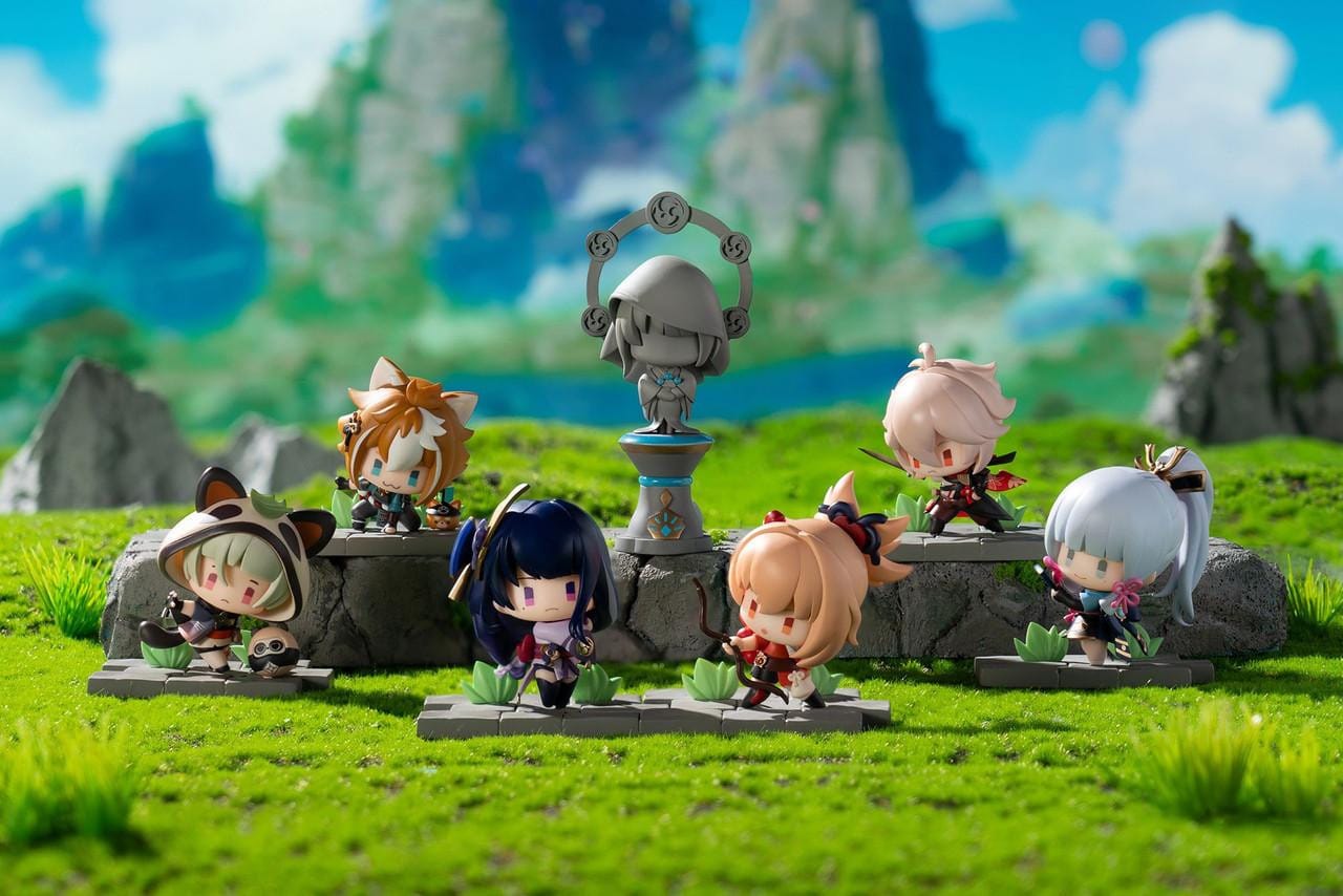 M-Funbox miHoYo Genshin Impact Battlefield Valor Battle Stance Mystery Figure Inazuma Edition Blind Box Kawaii Gifts 6942421157847
