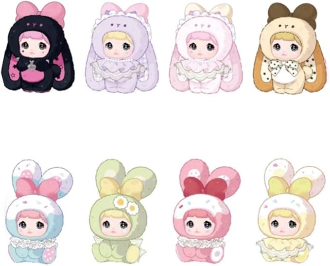 M-Funbox Nommi Baby Mibao v2 Sweetheart Bunny 4" Plush Bag Charm Surprise Blind Box Kawaii Gifts