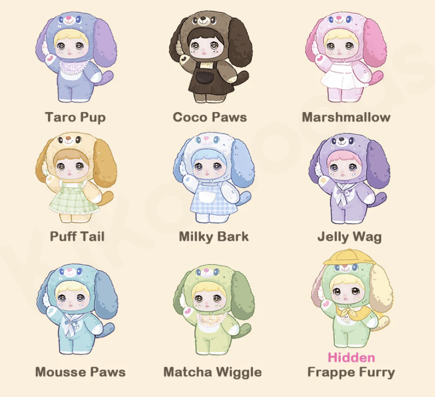 M-Funbox Nommi Baby Mibao v4 Puppy Diary 4" Plush Bag Charm Surprise Blind Box Kawaii Gifts 6976861750191