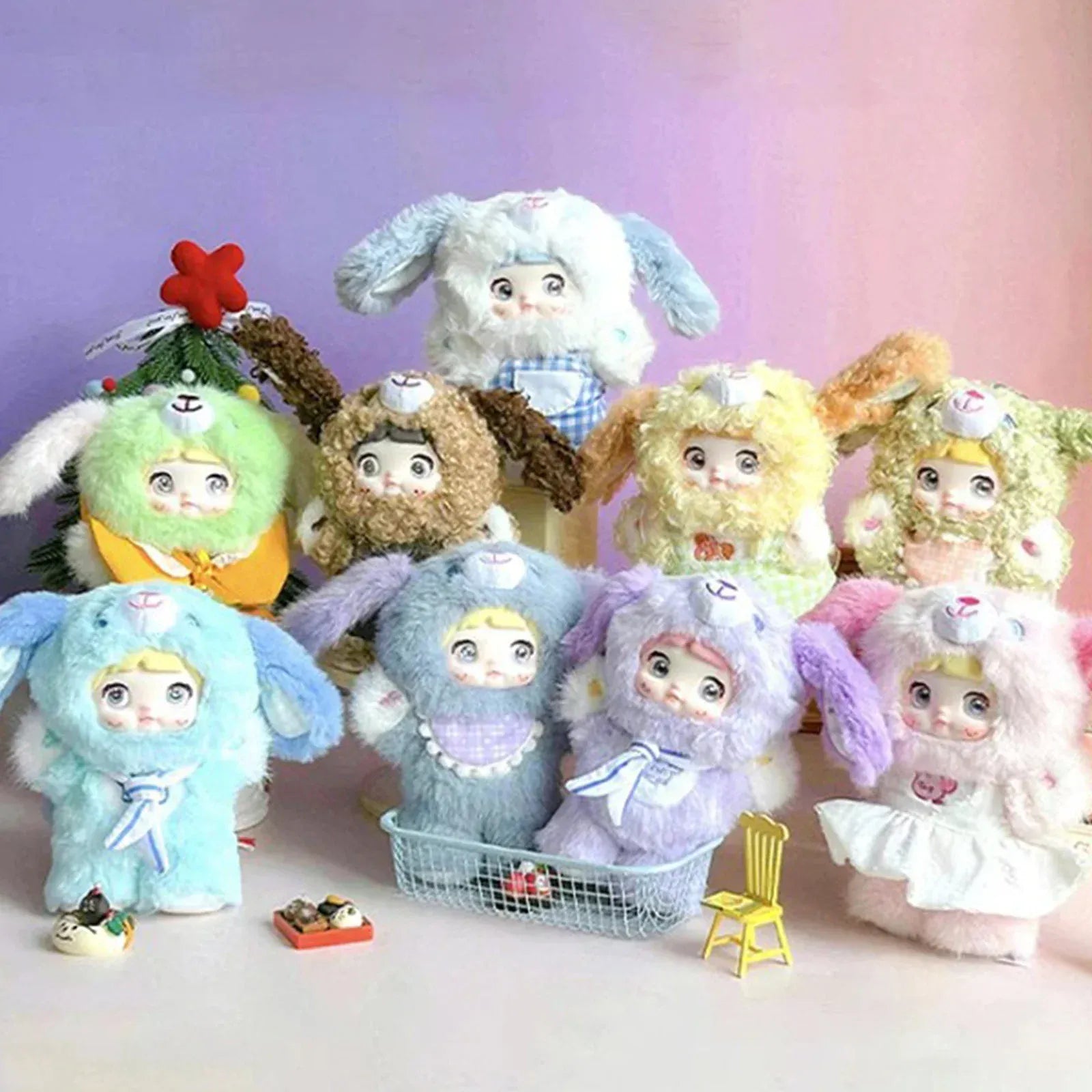 M-Funbox Nommi Baby Mibao v4 Puppy Diary 4" Plush Bag Charm Surprise Blind Box Kawaii Gifts 6976861750191