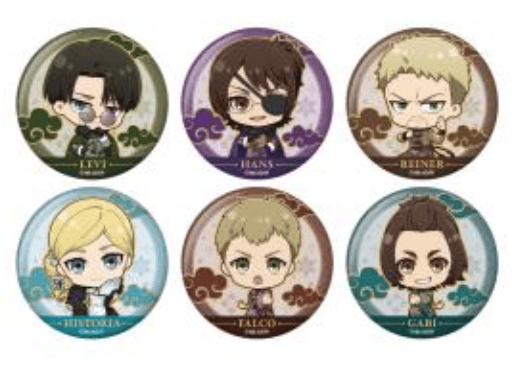 March Monster GiGO x Attack On Titan Kung Fu Style Can Badge Surprise V.2 Kawaii Gifts 4580565756766