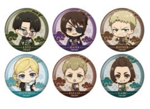 March Monster GiGO x Attack On Titan Kung Fu Style Can Badge Surprise V.2 Kawaii Gifts 4580565756766