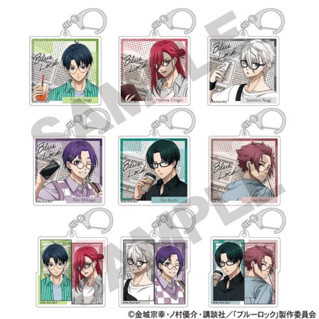 March Monster Blue Lock Glasses Style Acrylic Keychain Surprise Kawaii Gifts 4550451233435