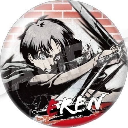 March Monster Attack On Titan Ink Wash Big Can Badge Eren Kawaii Gifts 4571604637009