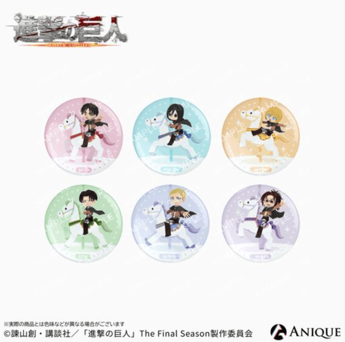 March Monster Attack On Titan Merry-Go-Round Horse Can Badge Surprise Kawaii Gifts 4573633078372