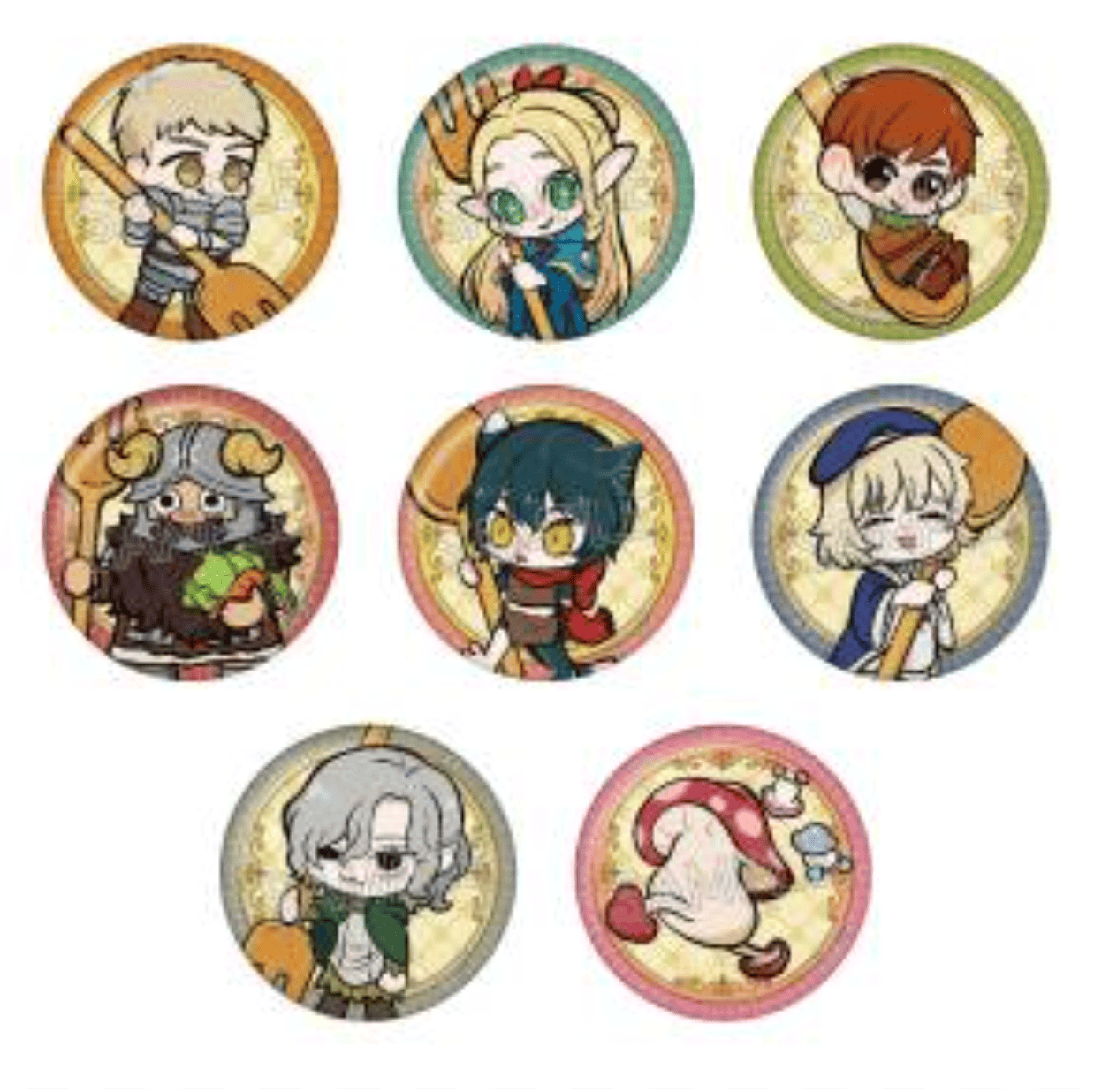 March Monster Dungeon Meshi - Chibi Cutlery Can Badge Surprise Kawaii Gifts 4580722004587
