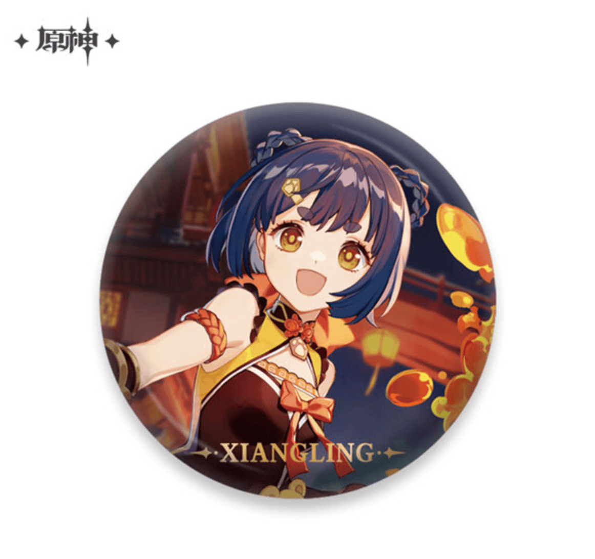 March Monster Genshin Impact - Character Can Badge Series Xiangling Kawaii Gifts 6975628244928