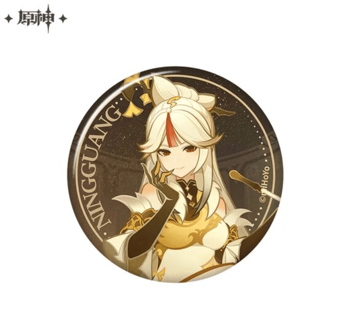 March Monster Genshin Impact - Genius Invokation TCG Can Badge Ningguang Kawaii Gifts 6942421108696