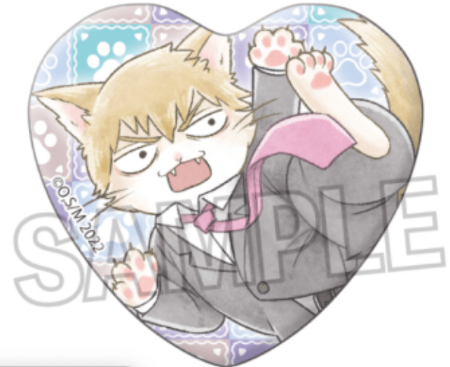 March Monster Mob Psycho 100 Reigen Cat Heart Can Badge Kawaii Gifts 4570155236808