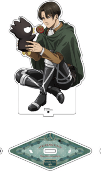 March Monster Attack On Titan x Sanrio Characters 2 M Acrylic Stand Levi x Batzu Maru Kawaii Gifts 4580784960968