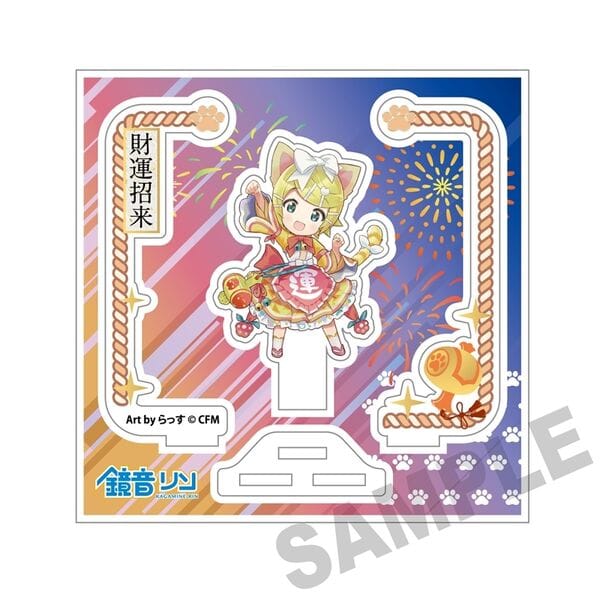 March Monster Hatsune Miku x Lucky Cat Kagemine Rin Acrylic Stand Kawaii Gifts 4550687034936