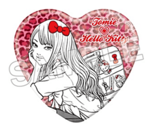 Milestone JUNJI ITO X Sanrio Characters - Hologram Heart Hello Kitty X Gyaru Tomie Can Badge Kawaii Gifts