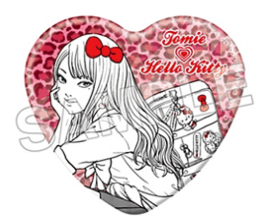 Milestone JUNJI ITO X Sanrio Characters - Hologram Heart Hello Kitty X Gyaru Tomie Can Badge Kawaii Gifts