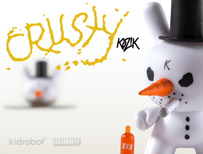 NECA Kidrobot Crusty the Snowman 3" Dunny by Frank Kozik Holiday Surprise Box (2011) Kawaii Gifts