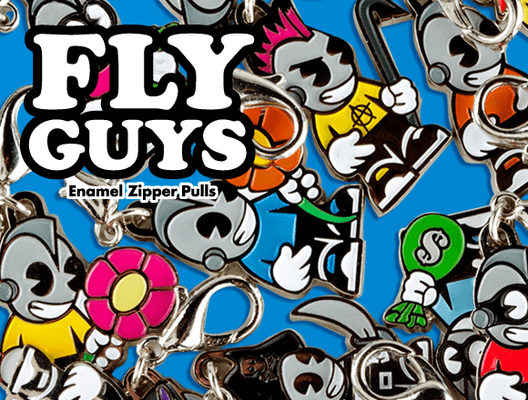 NECA Kidrobot Fly Guys Enamel Zipper Pull Surprise Kawaii Gifts 883975098452