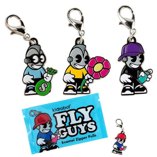 NECA Kidrobot Fly Guys Enamel Zipper Pull Surprise Kawaii Gifts 883975098452