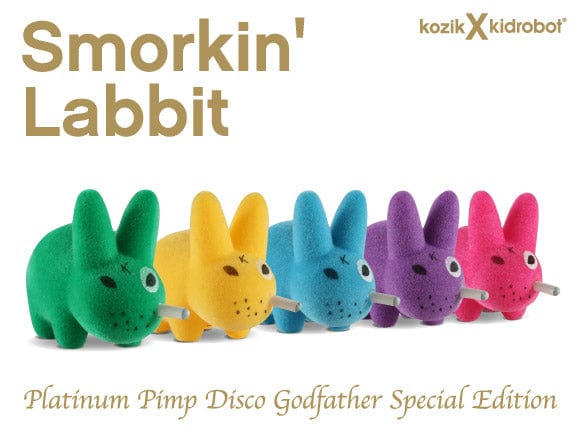 NECA Kidrobot Platinum Pimp Disco Godfather Special Edition 1.5" Mini Labbits 5-Piece Set Kawaii Gifts