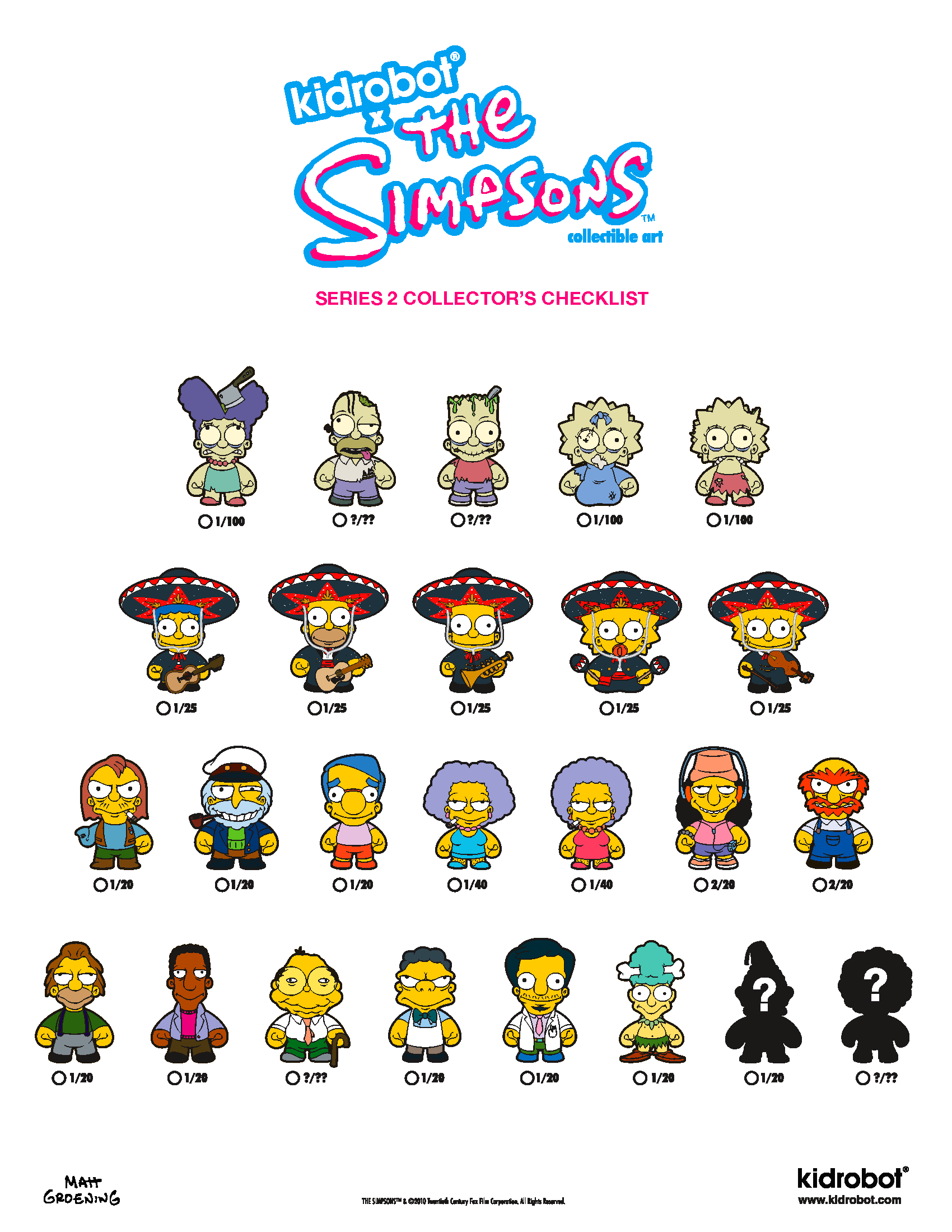 NECA Kidrobot Simpsons 3" Figure Surprise Box Series 2 Kawaii Gifts 883975081638