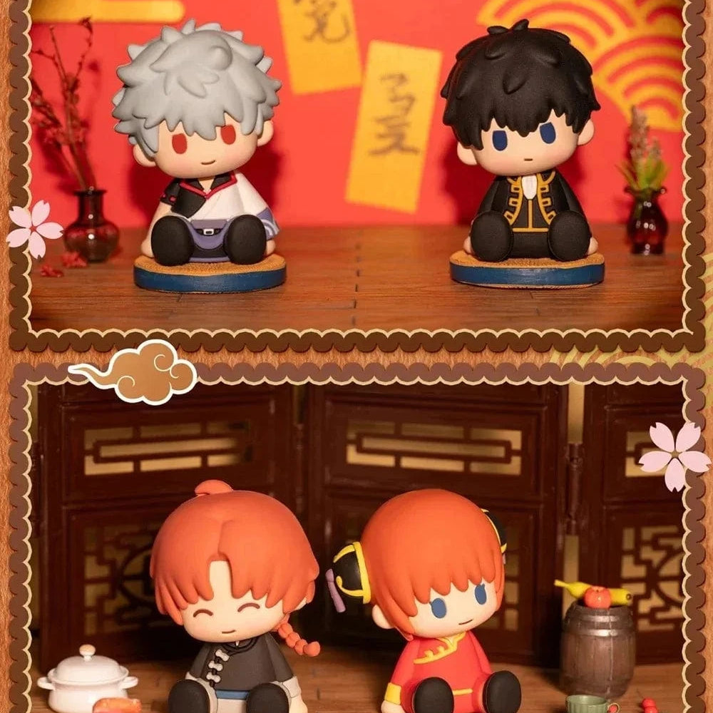New Jorry Potepotte-R Gintama Soft PVC 3" Sitting Figure Blind Box Kawaii Gifts