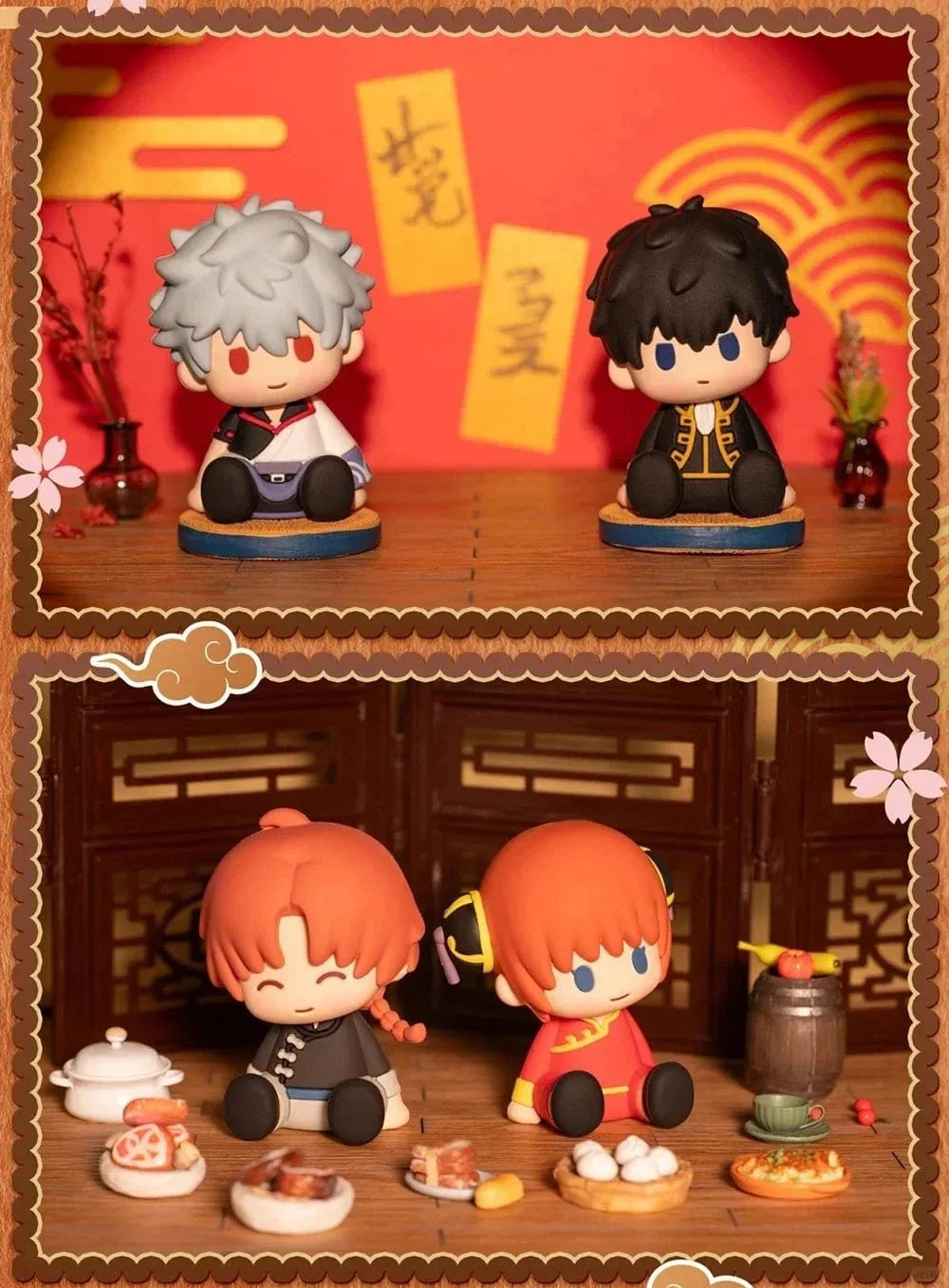 New Jorry Potepotte-R Gintama Soft PVC 3" Sitting Figure Blind Box Kawaii Gifts