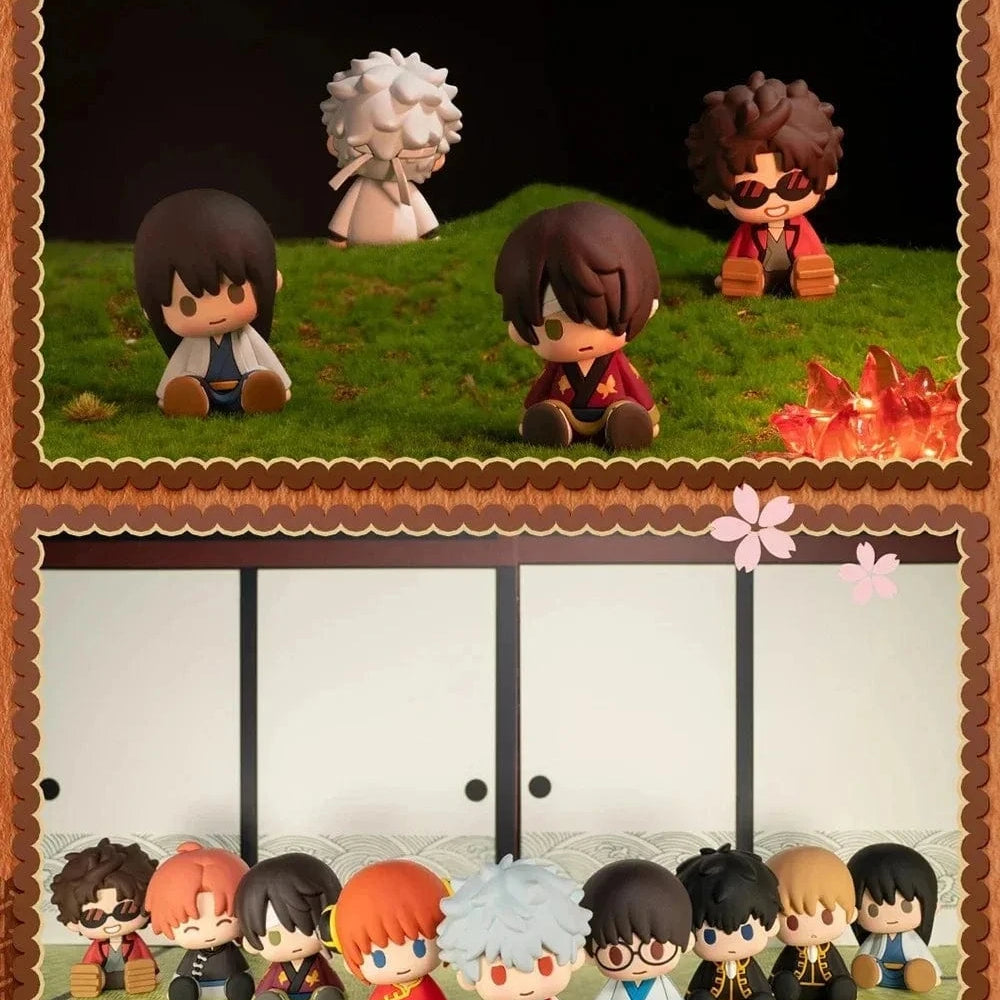 New Jorry Potepotte-R Gintama Soft PVC 3" Sitting Figure Blind Box Kawaii Gifts