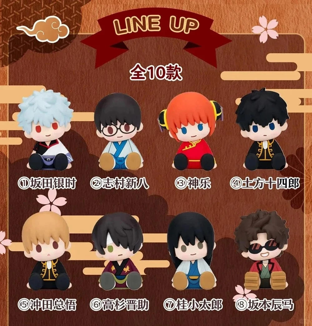 New Jorry Potepotte-R Gintama Soft PVC 3" Sitting Figure Blind Box Kawaii Gifts