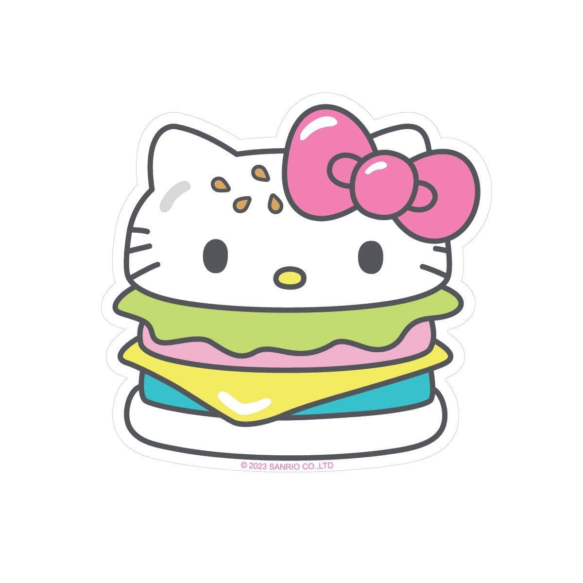 Pipsticks Hello Kitty Burger Vinyl Sticker Kawaii Gifts 852406958177