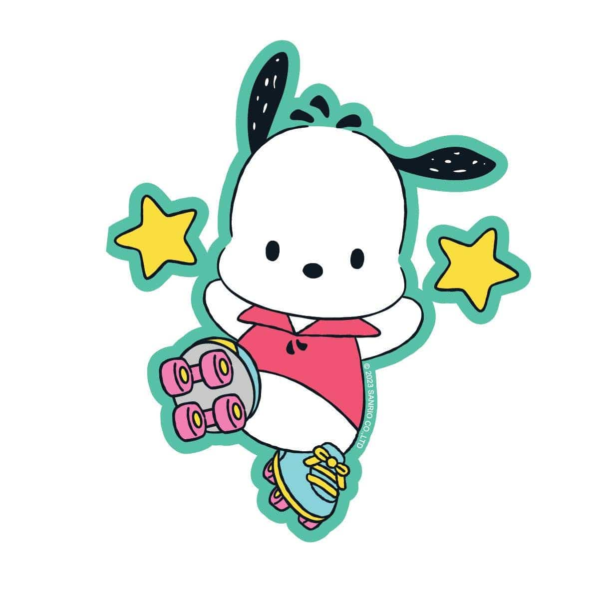 Pipsticks Pochacco Roller Skate Vinyl Sticker Kawaii Gifts