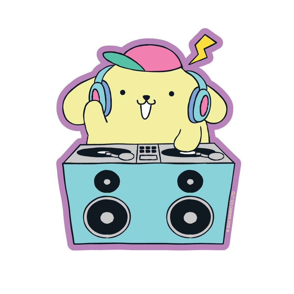 Pipsticks DJ Pompompurin Vinyl Sticker Kawaii Gifts 852406958153