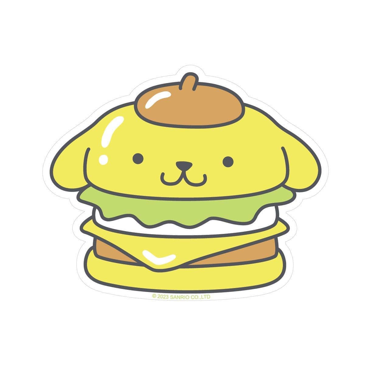 Pipsticks Pompompurin Burger Vinyl Sticker Kawaii Gifts 852406958344