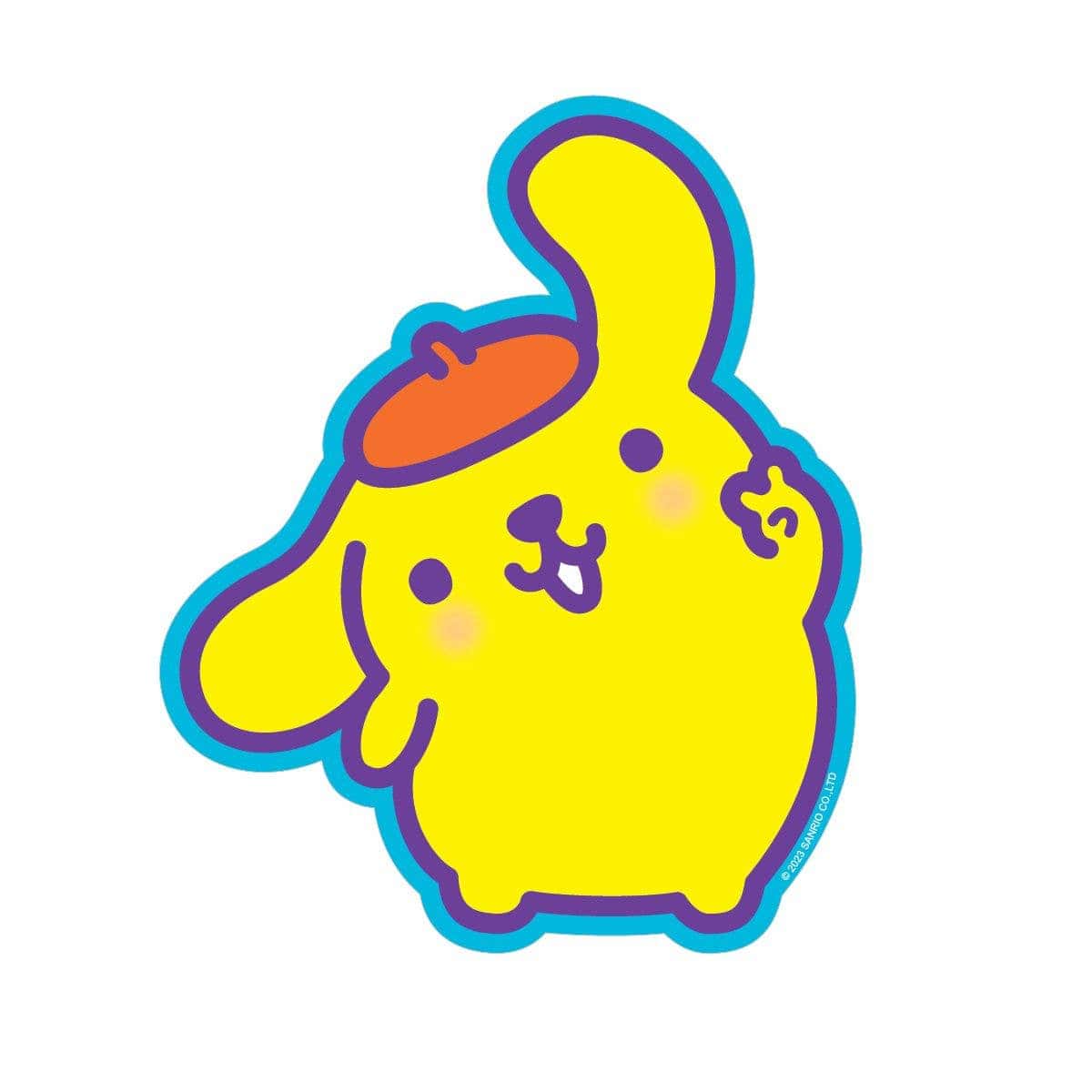 Pipsticks Pompompurin Peace Sign Vinyl Sticker Kawaii Gifts 852406958368