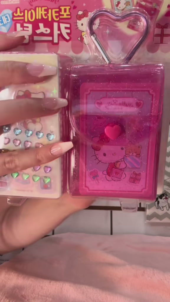 Sanrio Deco Sparkly Vinyl Case with Jewels & Stickers