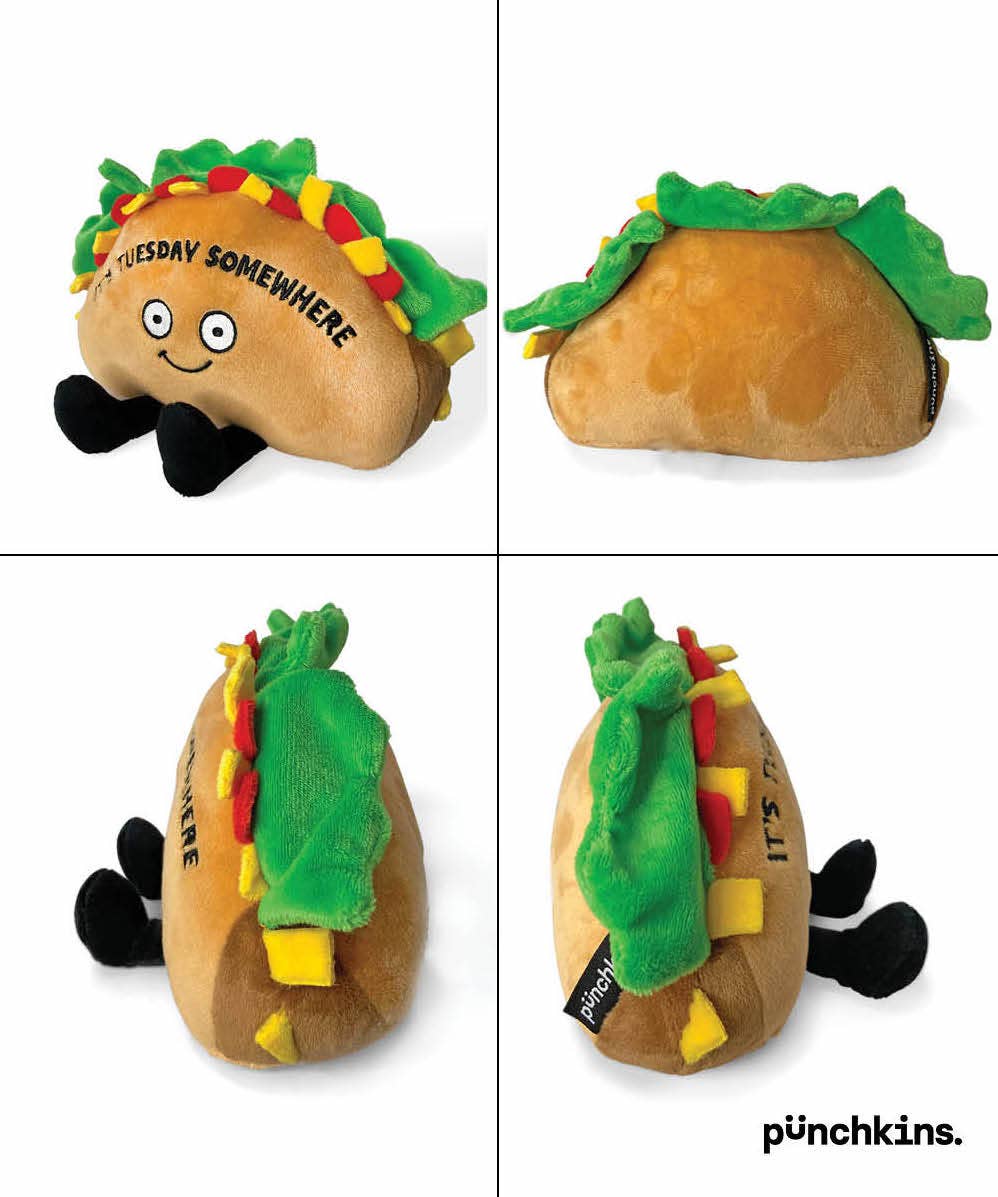 Punchkins "It's Tuesday Somewhere" Plush Taco Kawaii Gifts 850042202432