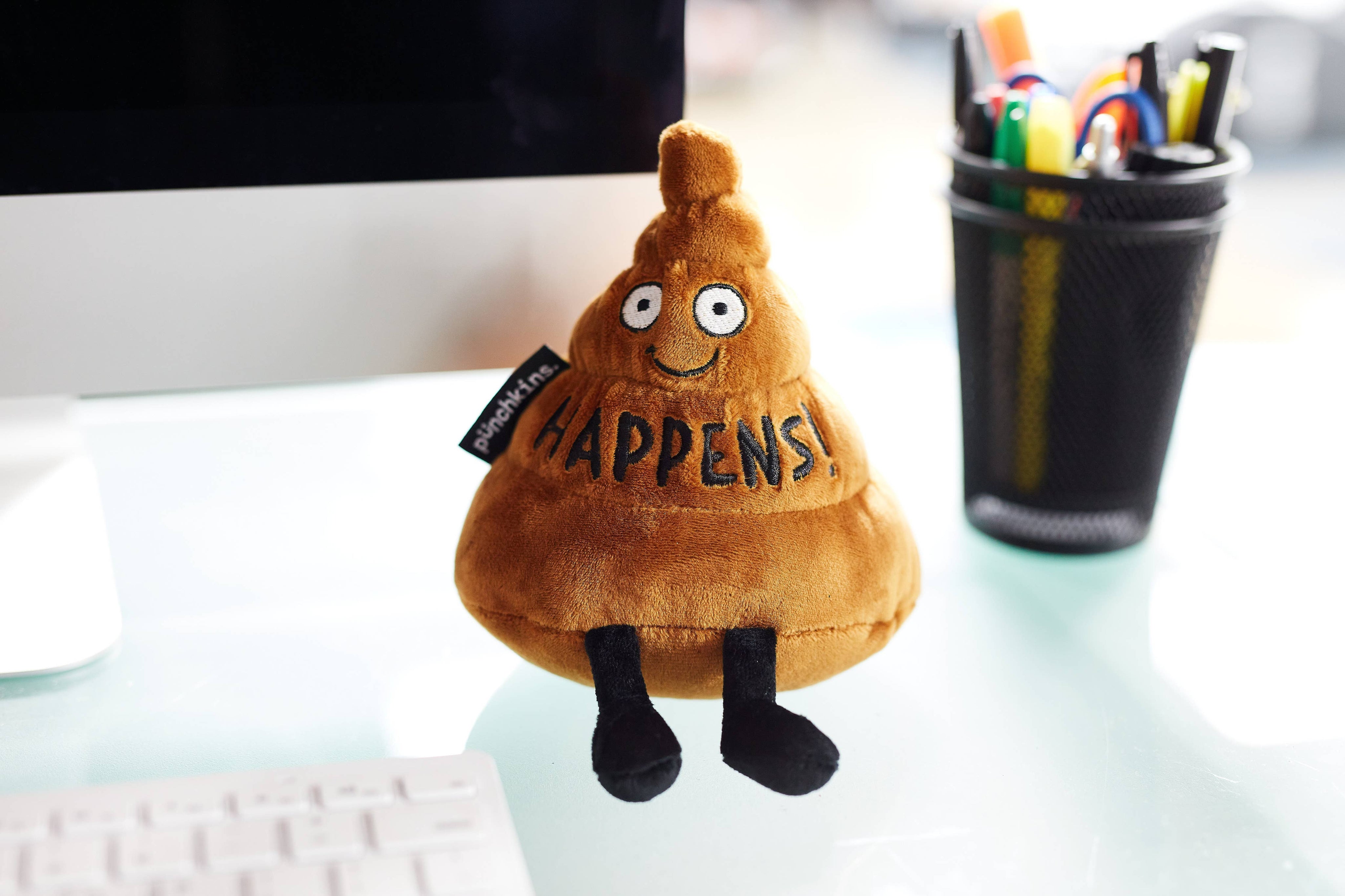Punchkins Poop Emoji Plushie, Funny White Elephant Holiday Gift Kawaii Gifts 850042202159