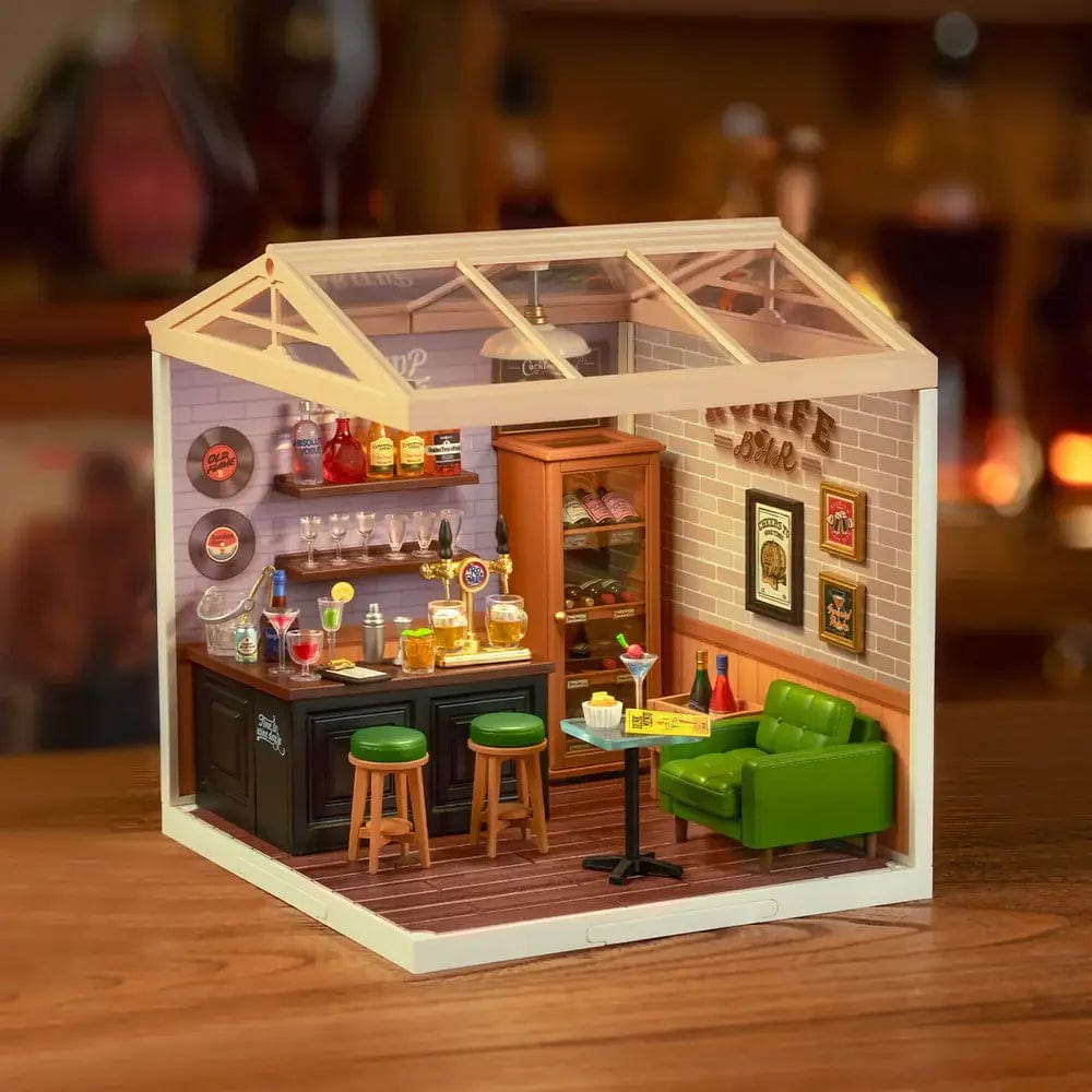 Robotime Leisurely Cheers Bar DIY Plastic Miniature House Kawaii Gifts