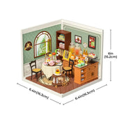 Robotime DW011 Rolife Sweet Sips Tea DIY Plastic Miniature House Kawaii Gifts