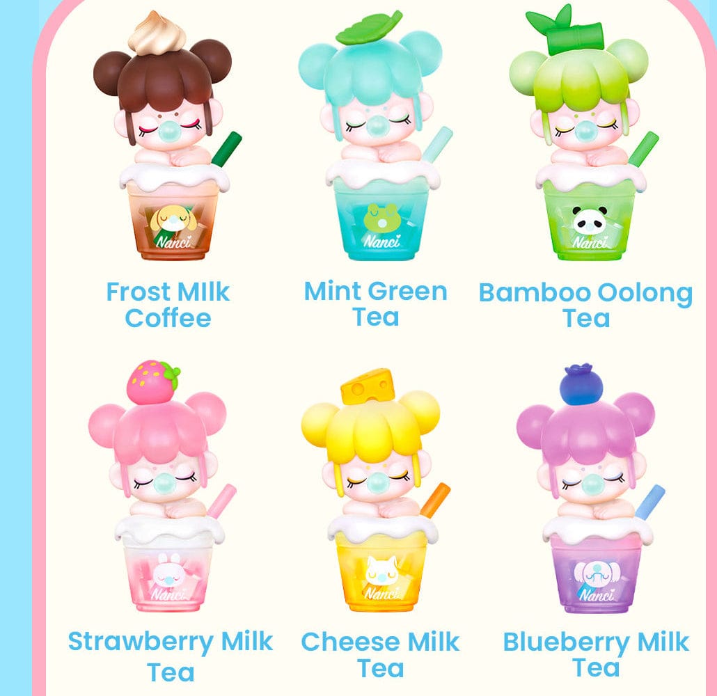 Robotime Baby Nanci Milk Tea with Glow in the Dark Ice Cubes Surprise Figures Blind Box Kawaii Gifts