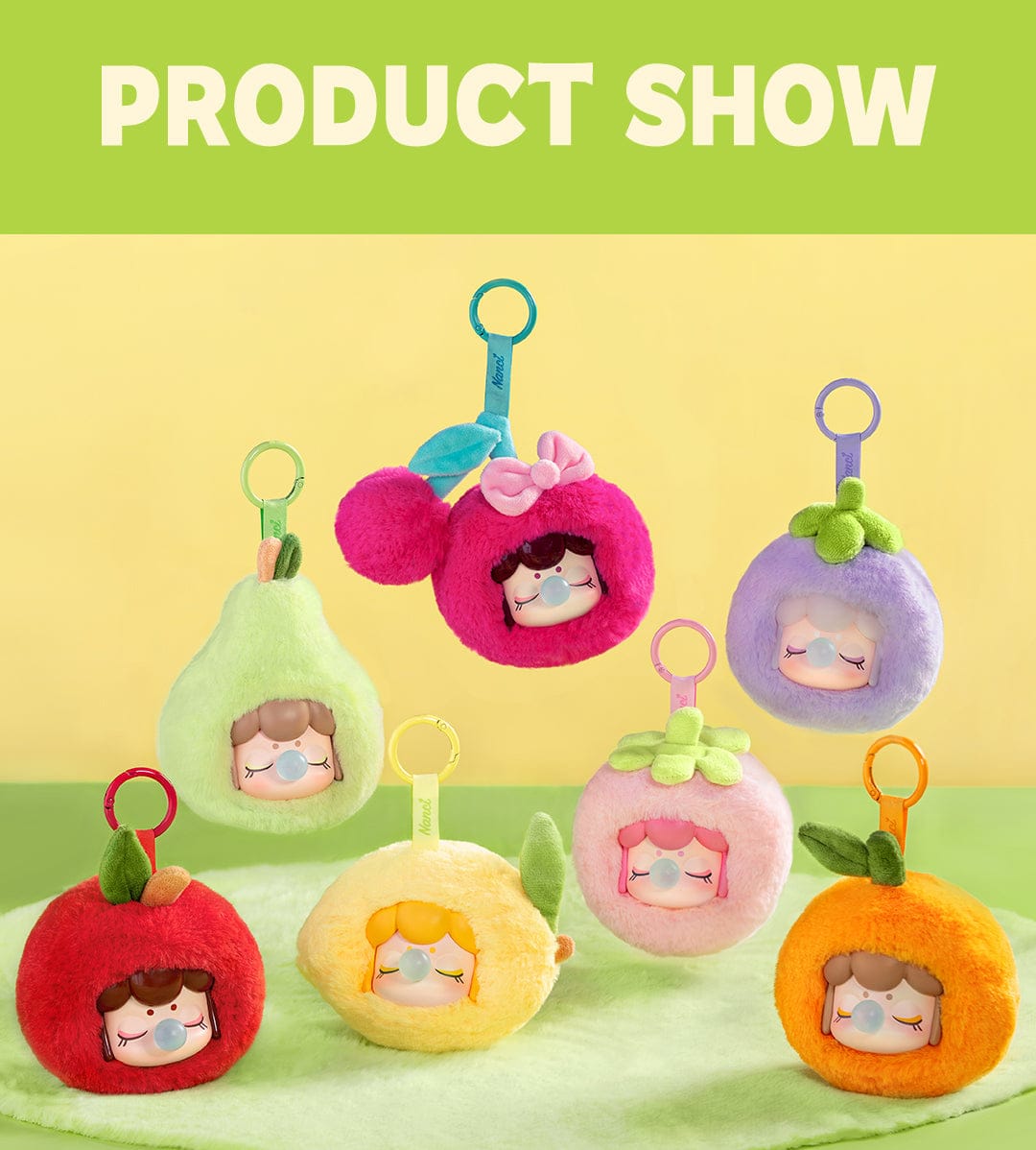 Robotime Nanci's Fruit Mood Surprise 4.5" Plush Bag Charm Blind Box Kawaii Gifts