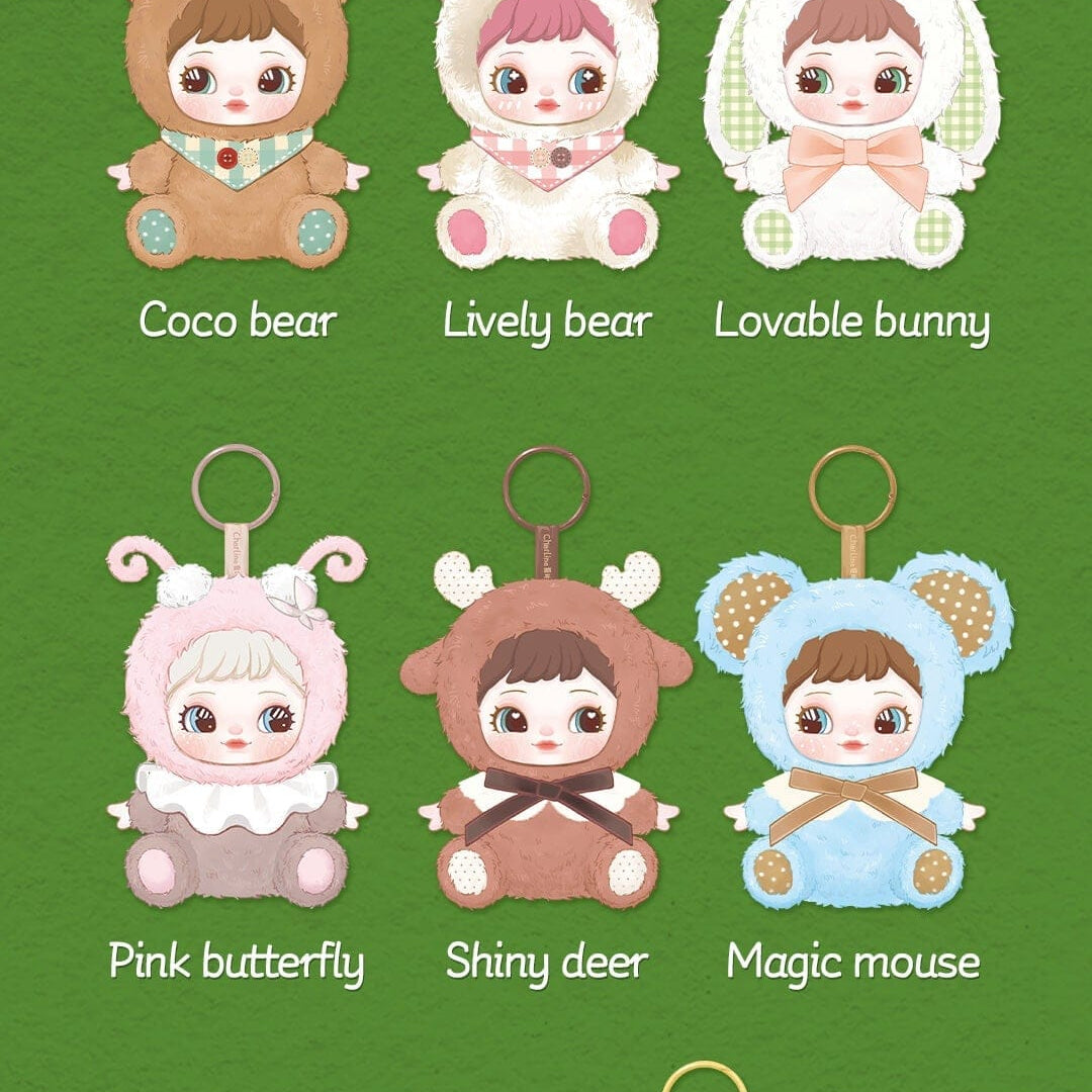 Robotime Rolife Charline Forest Hide & Seek Surprise 6.5" Plush Bag Charm Blind Box Kawaii Gifts