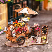 Robotime TGS03 Blossom Cart Rolife Wooden Puzzle DIY  Craft Kit Kawaii Gifts