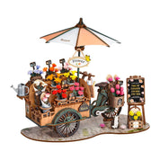 Robotime TGS03 Blossom Cart Rolife Wooden Puzzle DIY  Craft Kit Kawaii Gifts