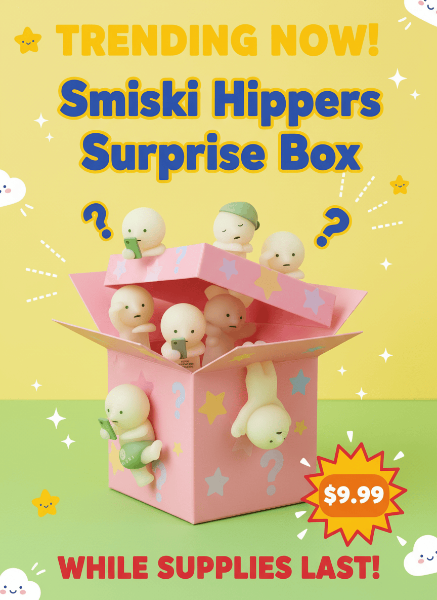 Smiski Hippers Social Media Banner - While Supplies Last